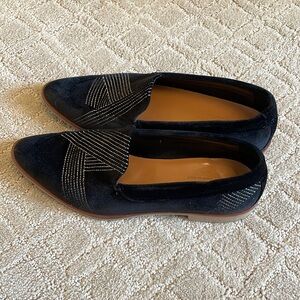 Everlane Black Velvet Loafers